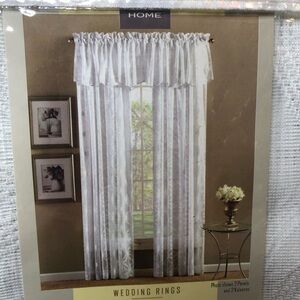 BL Home white ONE VALANCE 52” x 15”